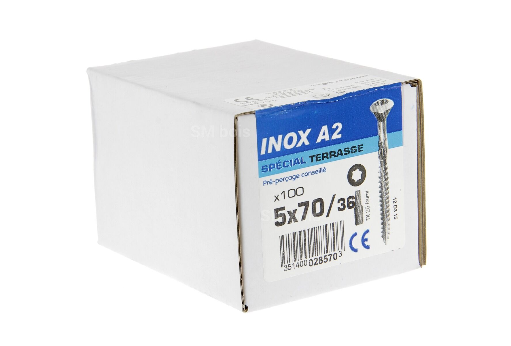 Boîte de 200 Vis Inox Terrasse 5x50mm